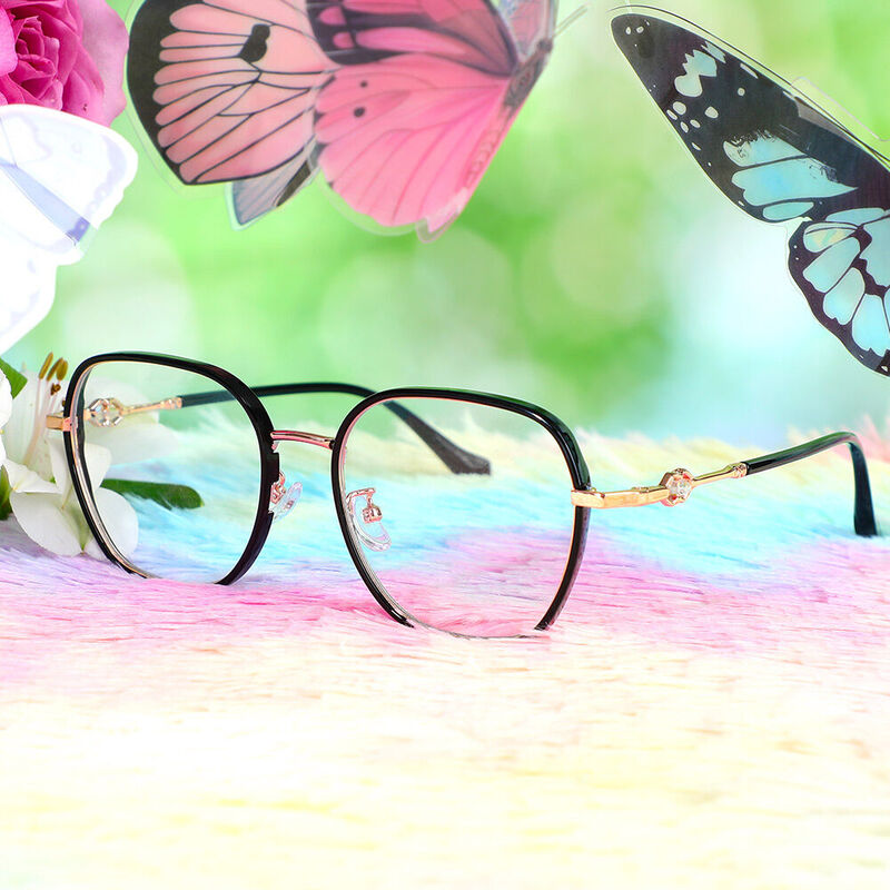 Lunettes de Vue Deirdre Géométrique Noir