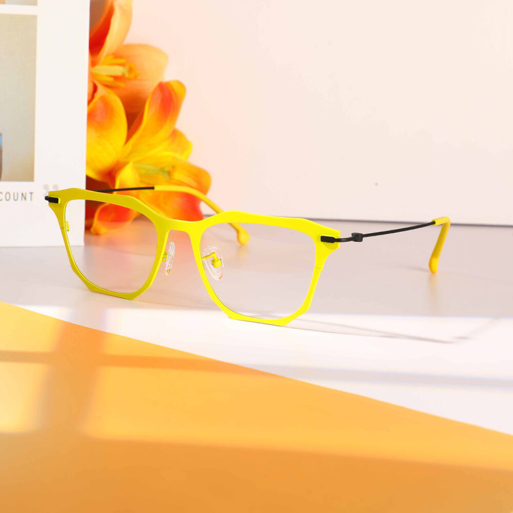 Bartholome Quadratische Gelbe Brille