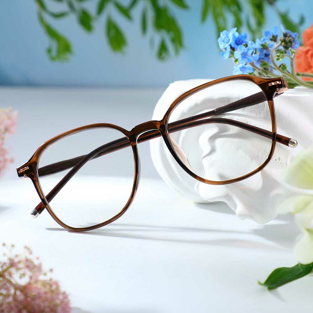 Gavin Quadratische Braune Brille