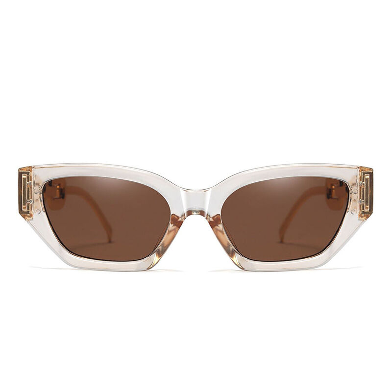Stella Rectangle Brown Sunglasses