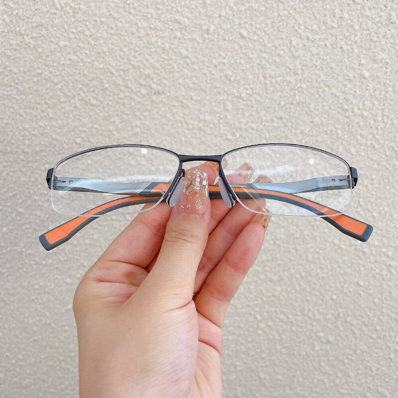 Contempo Rectangle Orange Glasses