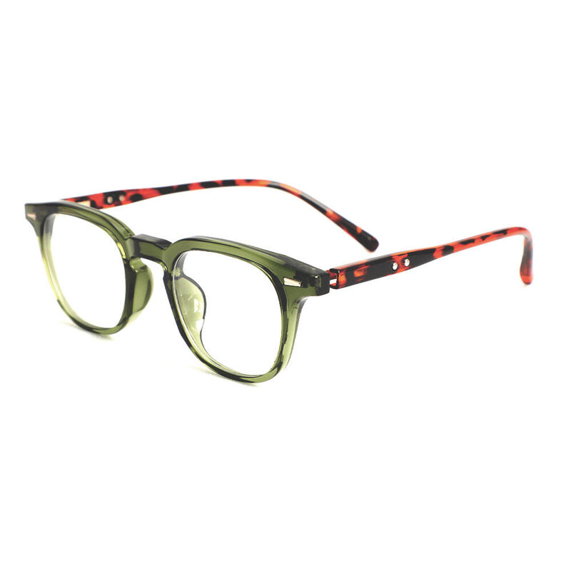 Kenneth Quadratische Grüne Brille