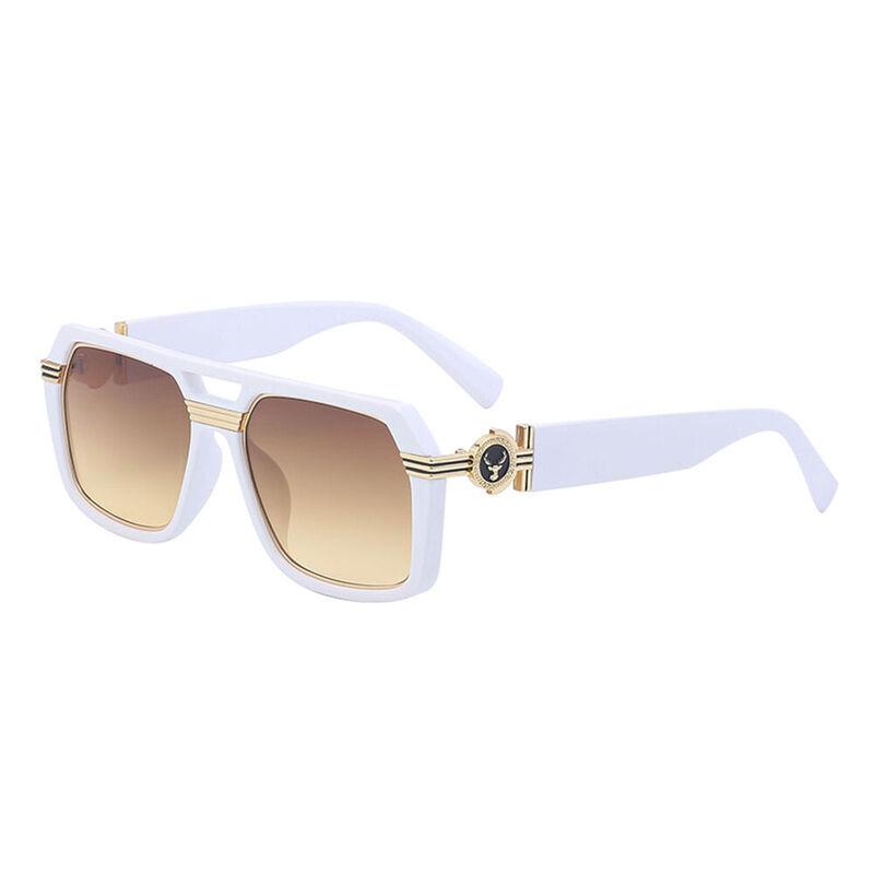 Bauhaus Aviator White Sunglasses - Aoolia.com