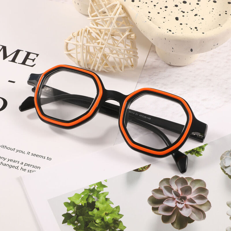 Ross Geometric Black Glasses