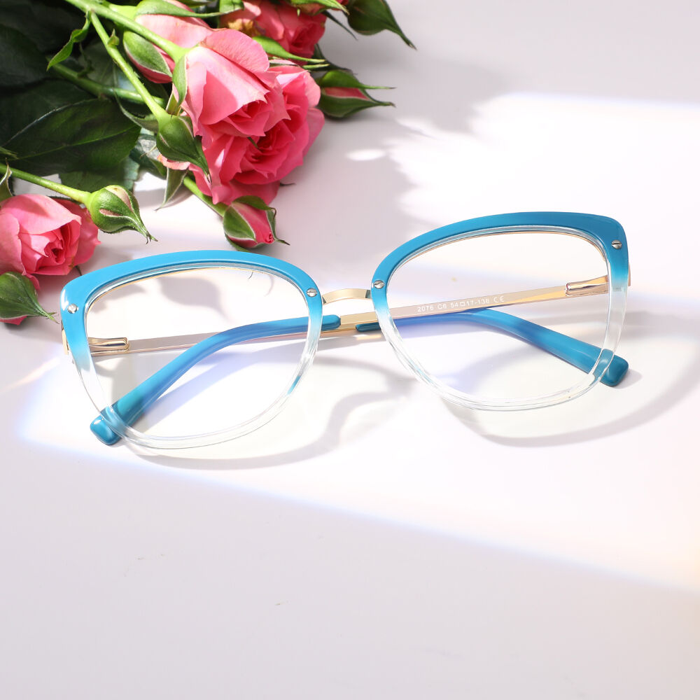 Church Cat Eye Blaue Brille