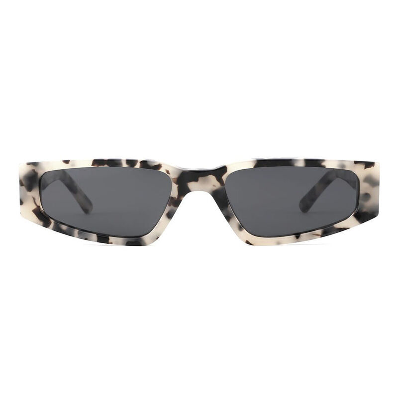 Edie Cat Eye White Black Sunglasses