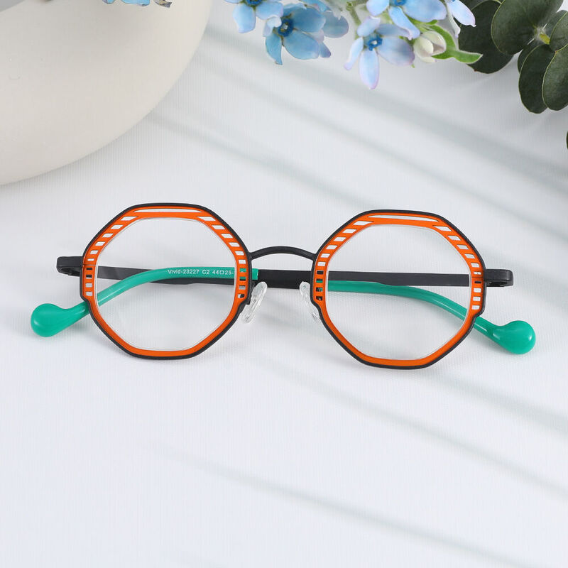 Barrett Geometric Orange Glasses