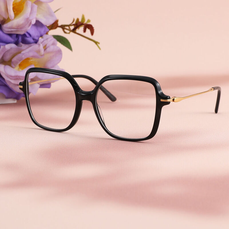 Wallace Geometric Black Glasses