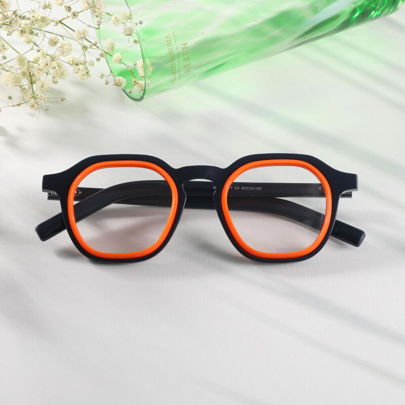 Hanny Round Orange Glasses