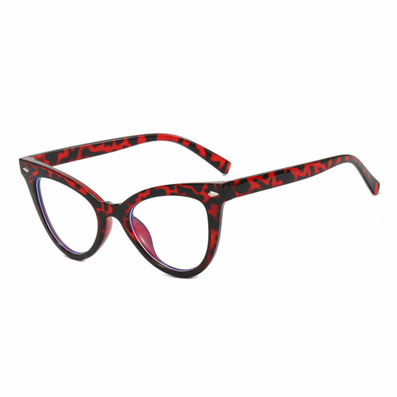 Alma Cat Eye Red Glasses