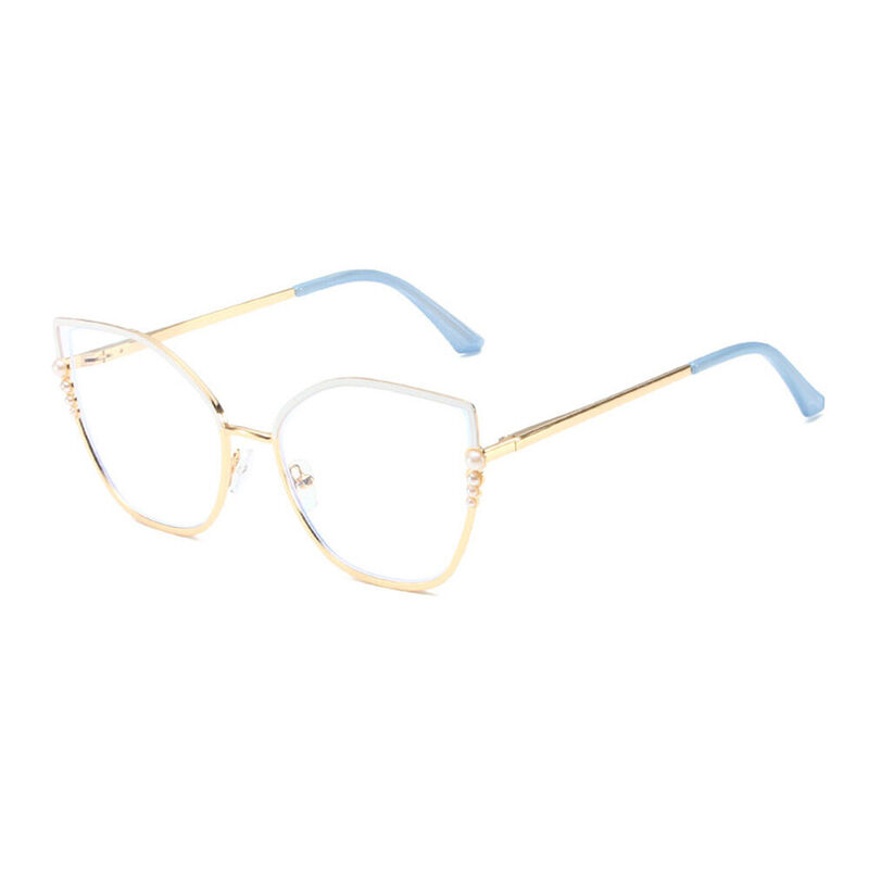 Yile Cat Eye White Glasses