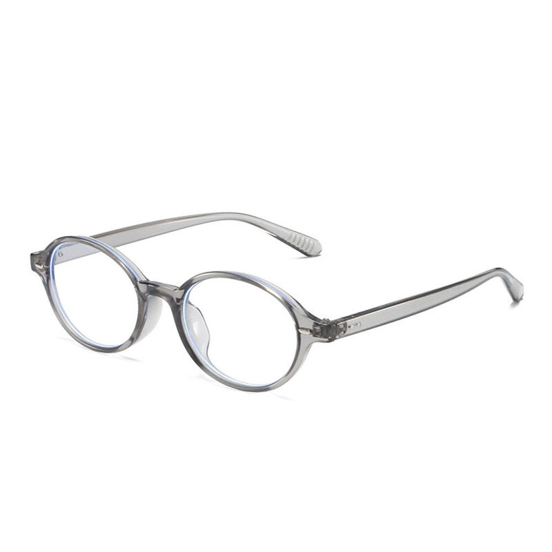 Becoca Oval Gray Glasses