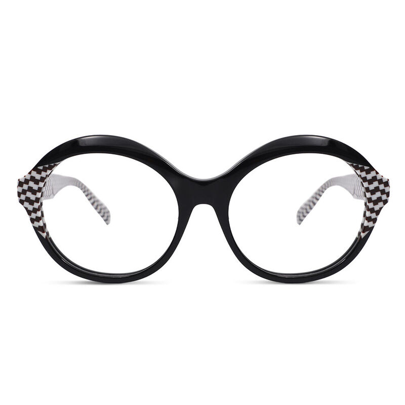 Regaa Round Black Glasses