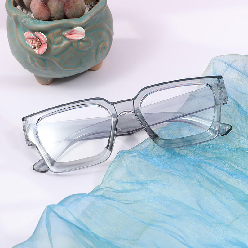 Coral Square Clear Glasses