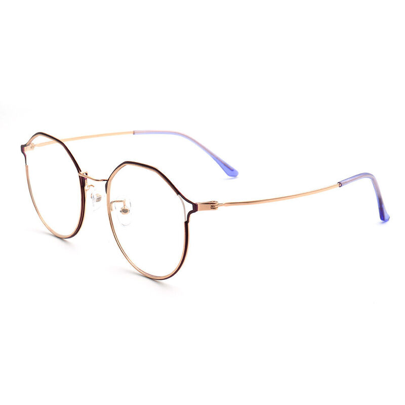 Finger Geometric Purple Glasses