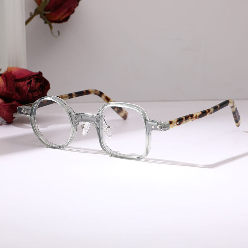 George Round Square Gray Glasses