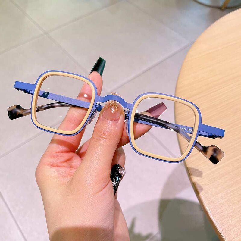 Benjamie Square Blue Glasses