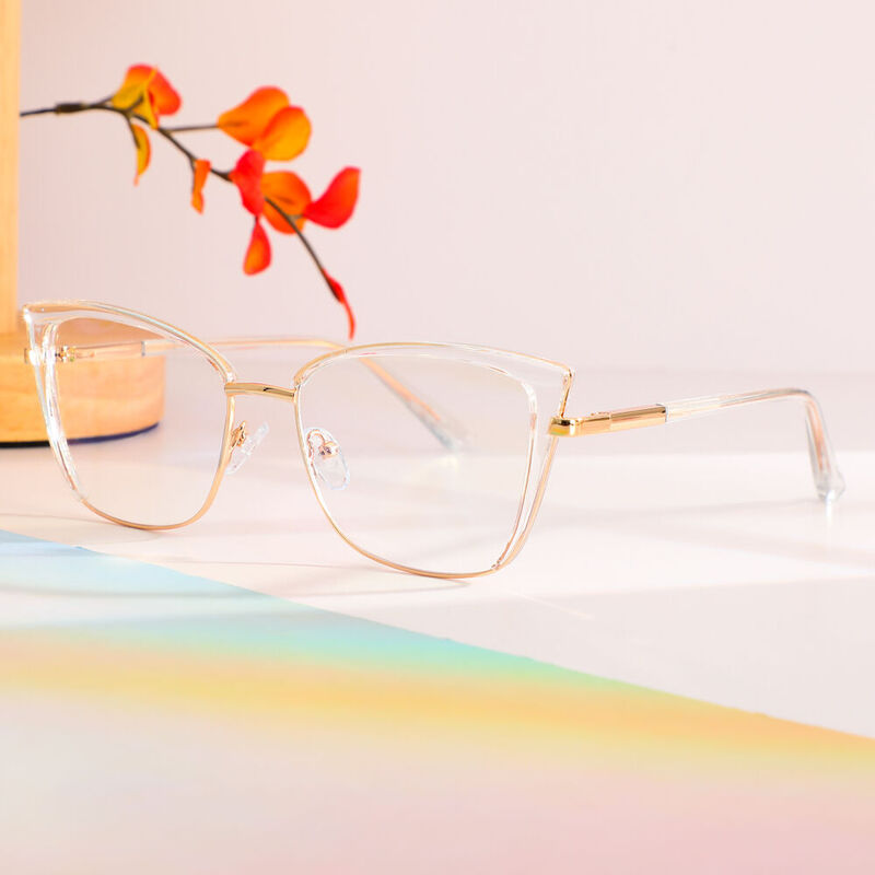 Clement Cat Eye Clear Glasses