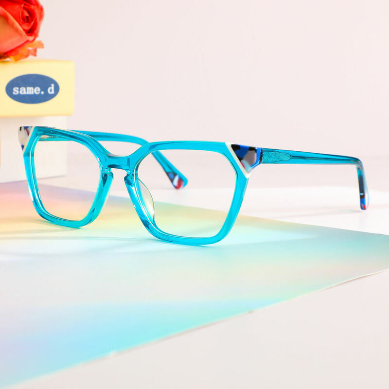 Gafas Graduadas Cuadradas Azules Kama