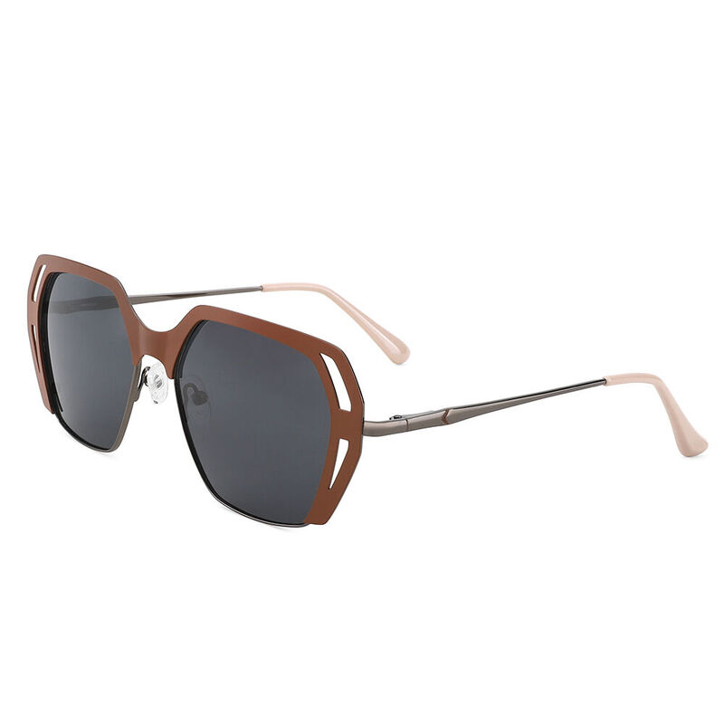 Transform Geometric Brown Sunglasses