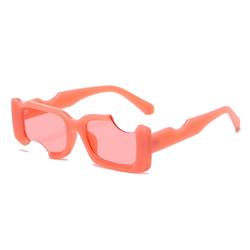 Chartreux Rectangle Pink Sunglasses