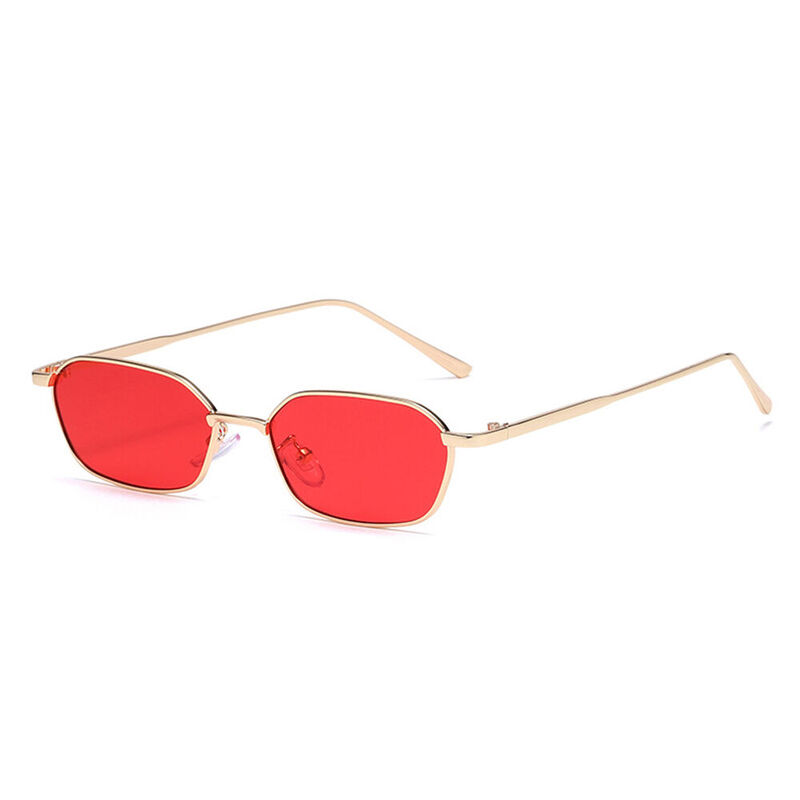 Dylan Geometric Red Sunglasses