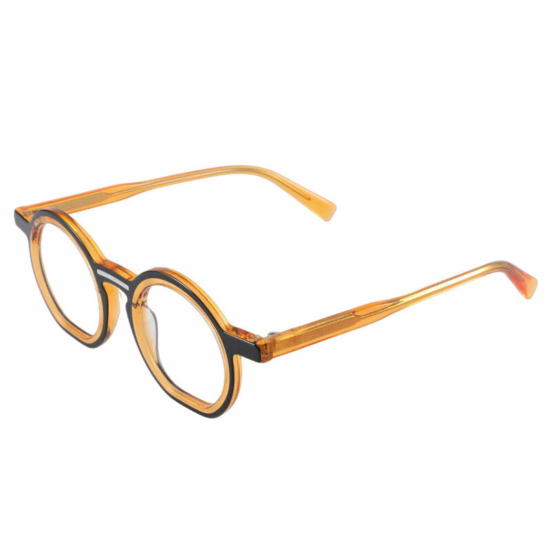 Burnell Round Orange Glasses