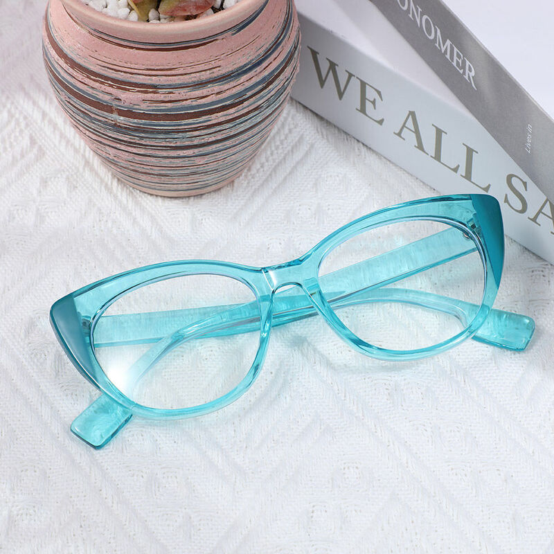 Gafas Graduadas Tipo Cat Eye Azules Ted