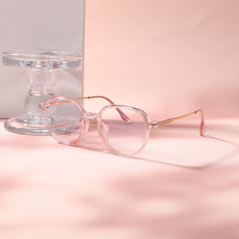 Hoove Geometric Pink Glasses