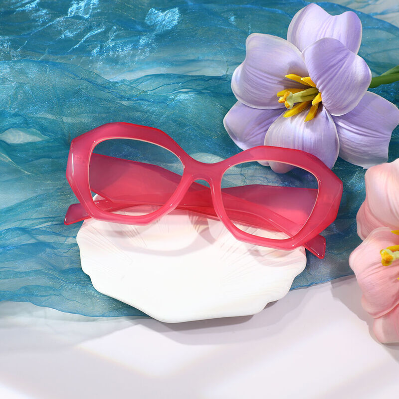 Sebasta Geometric Pink Glasses