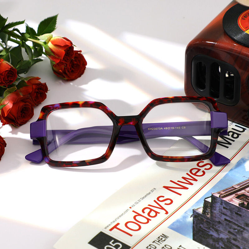 Washing Geometric Red Glasses
