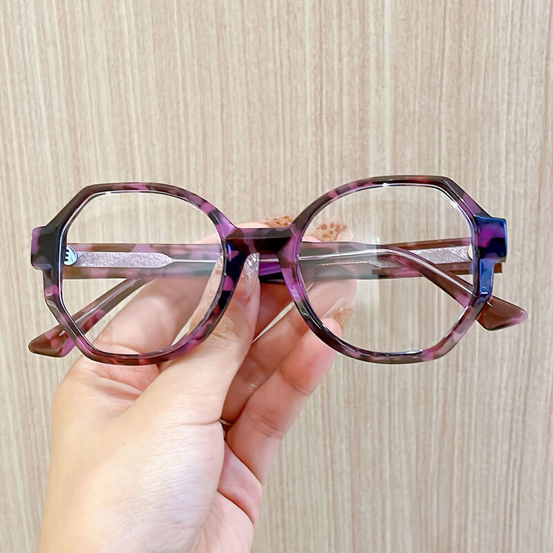 Doher Geometrische Lila Brille