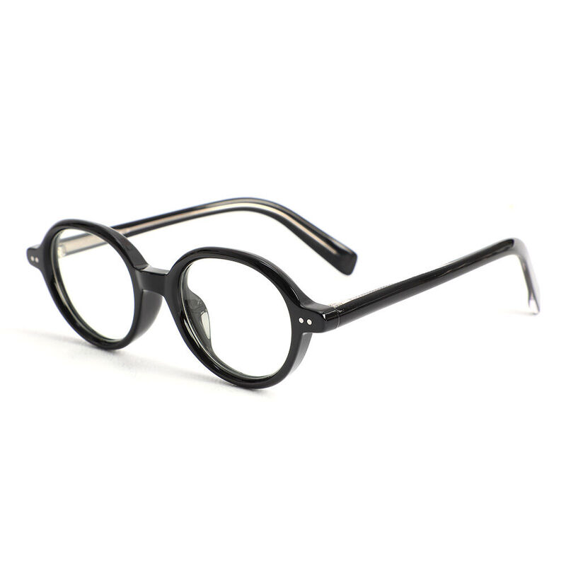 Dwight Oval Black Glasses