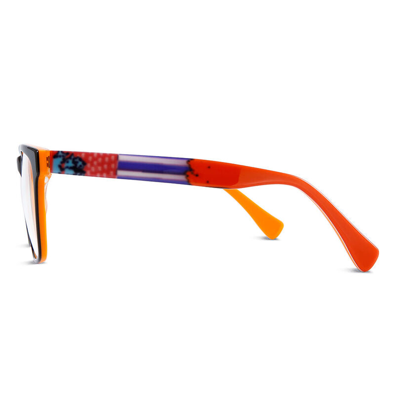 Lyuba Square Orange Glasses