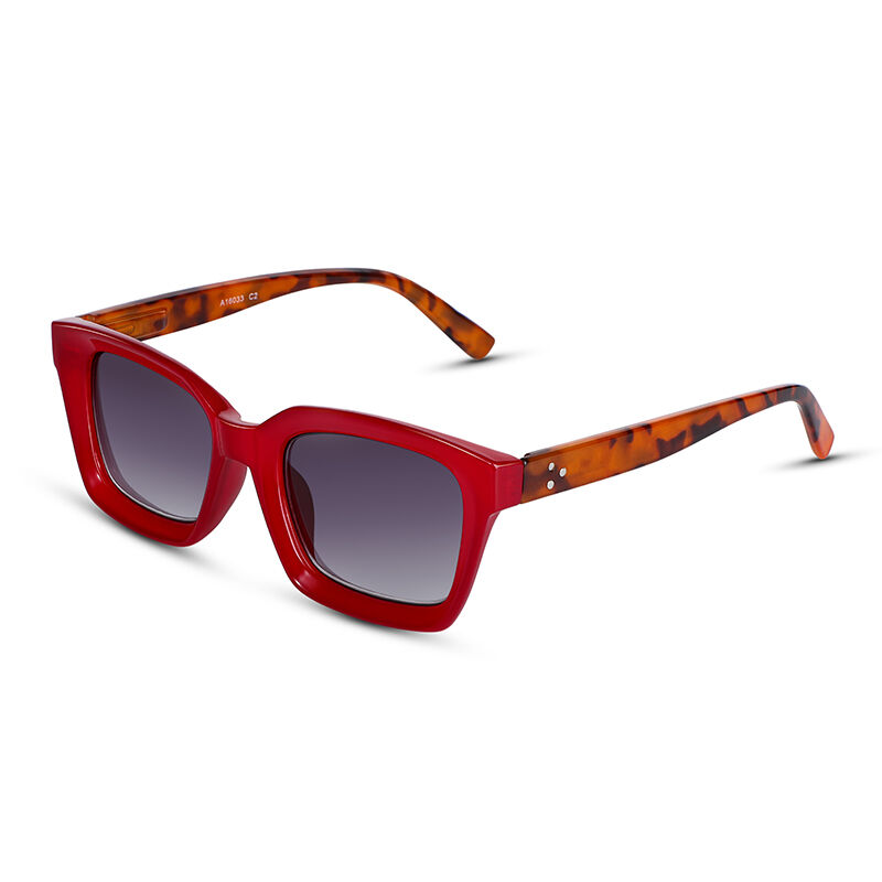Sea Dream Rectangle Red/Grey Sunglasses