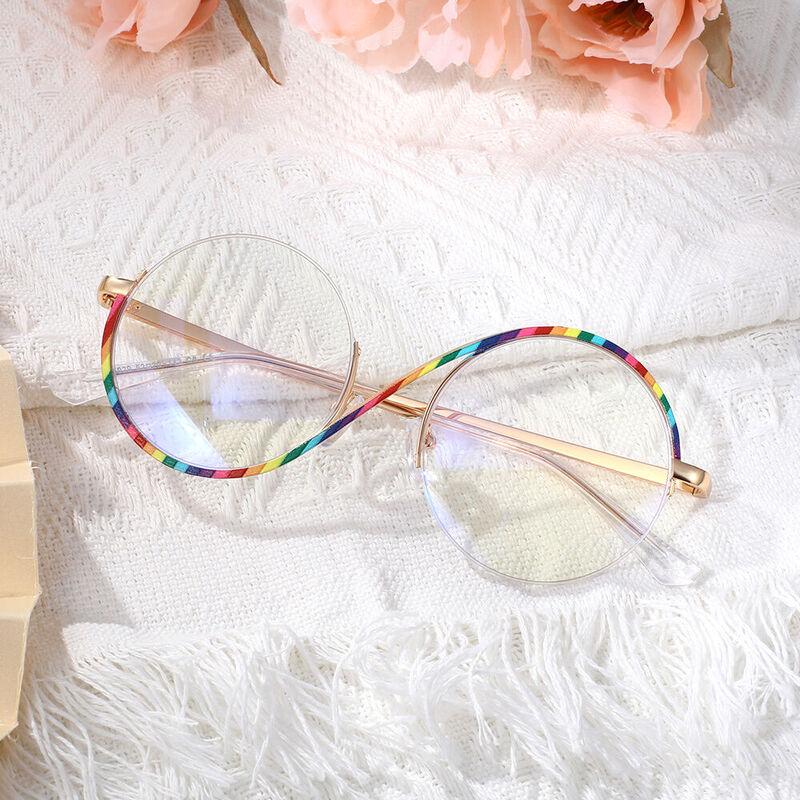 Hilary Round Multicolor Glasses