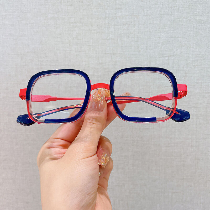 Frede Square Blue Glasses