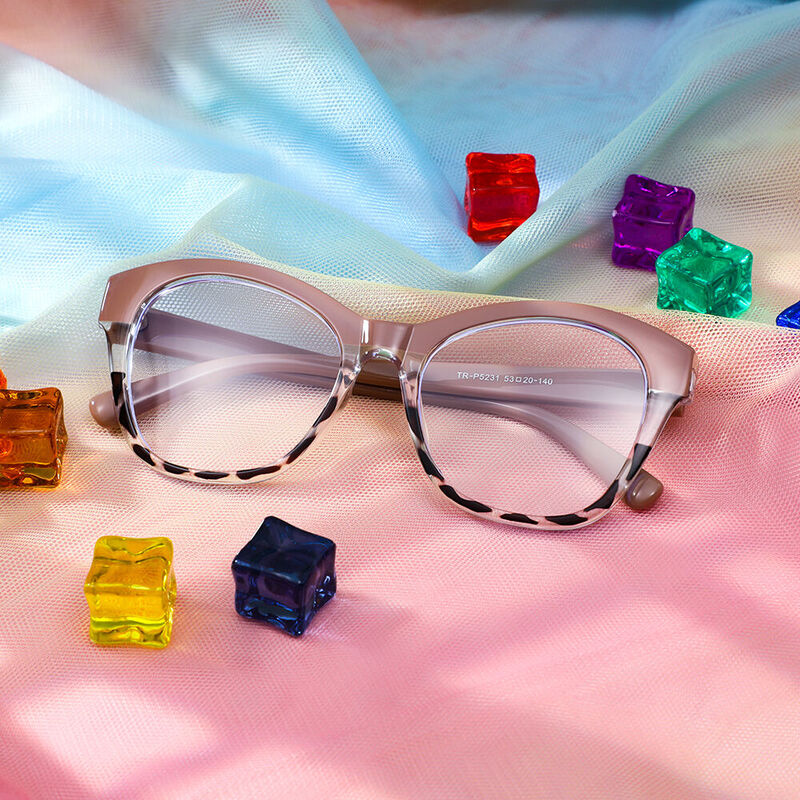 Lenee Cat Eye Brown Glasses