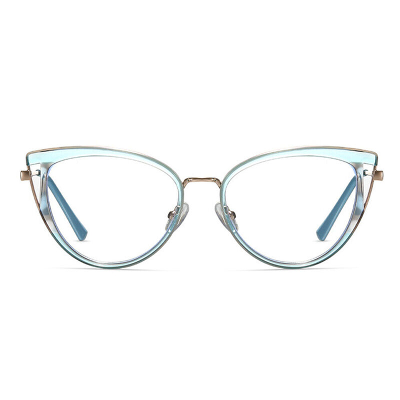 Valentine Cat Eye Blue Glasses