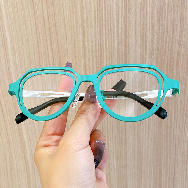 Gallacher Geometric Green Glasses