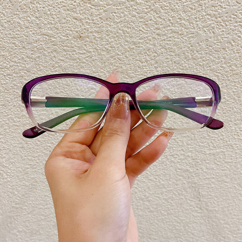 Howar Rectangle Purple Glasses