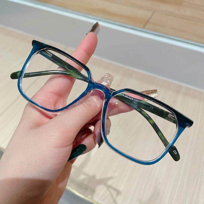 Evan Square Blue Glasses