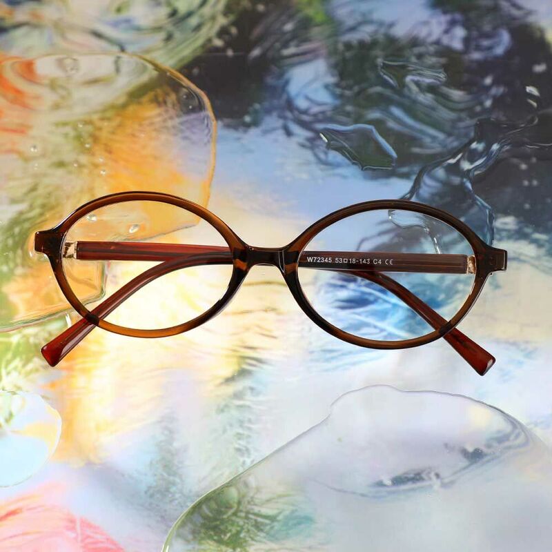 Odelia Ovale Braune Brille