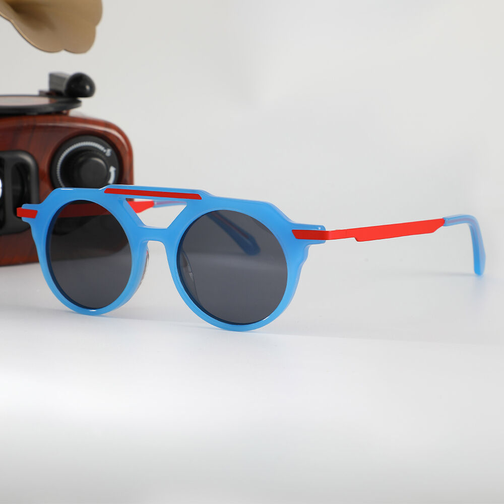 Justine Aviator Blue Sunglasses