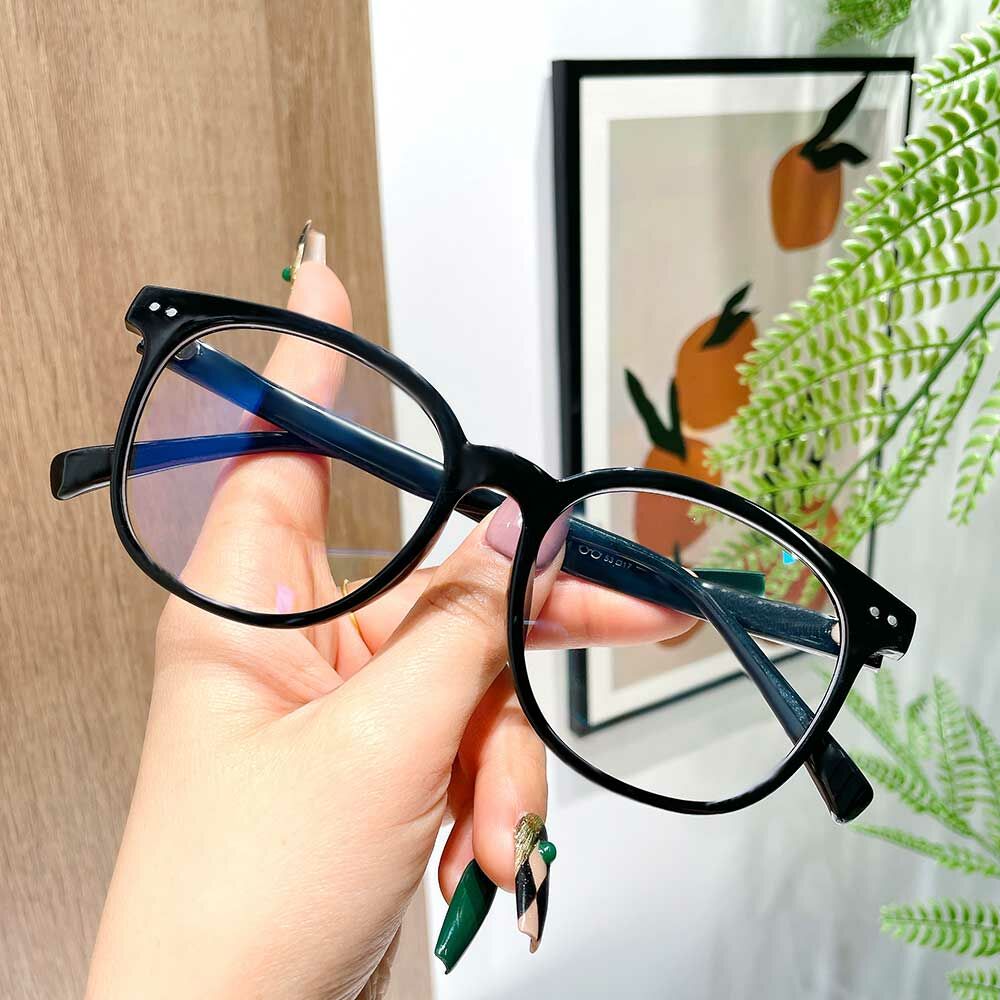 Conno Rund Schwarz Brille