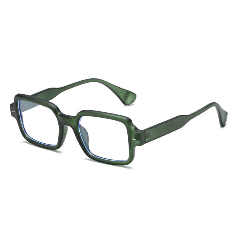 Trisna Square Green Glasses