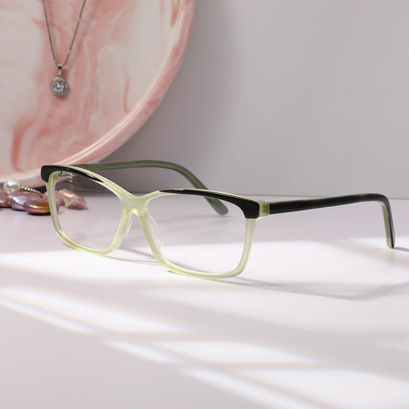 Colerid Rectangle Yellow Glasses