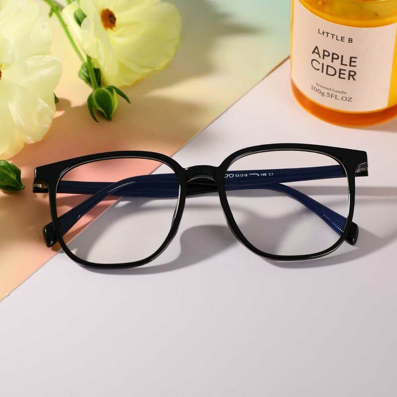 Norton Square Black Glasses