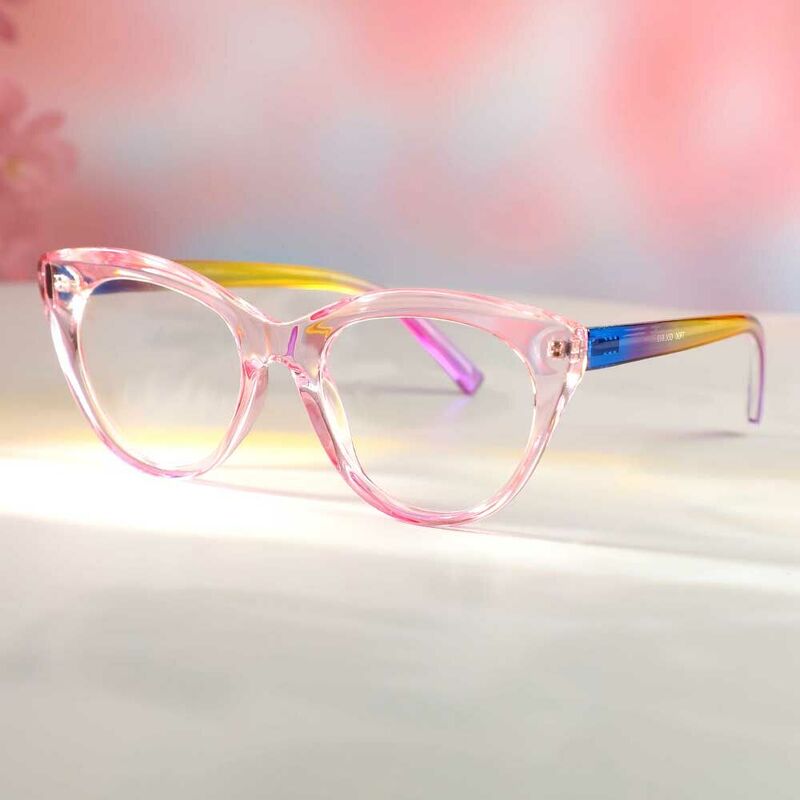 Eleanore Cat Eye Hellrosa Brille