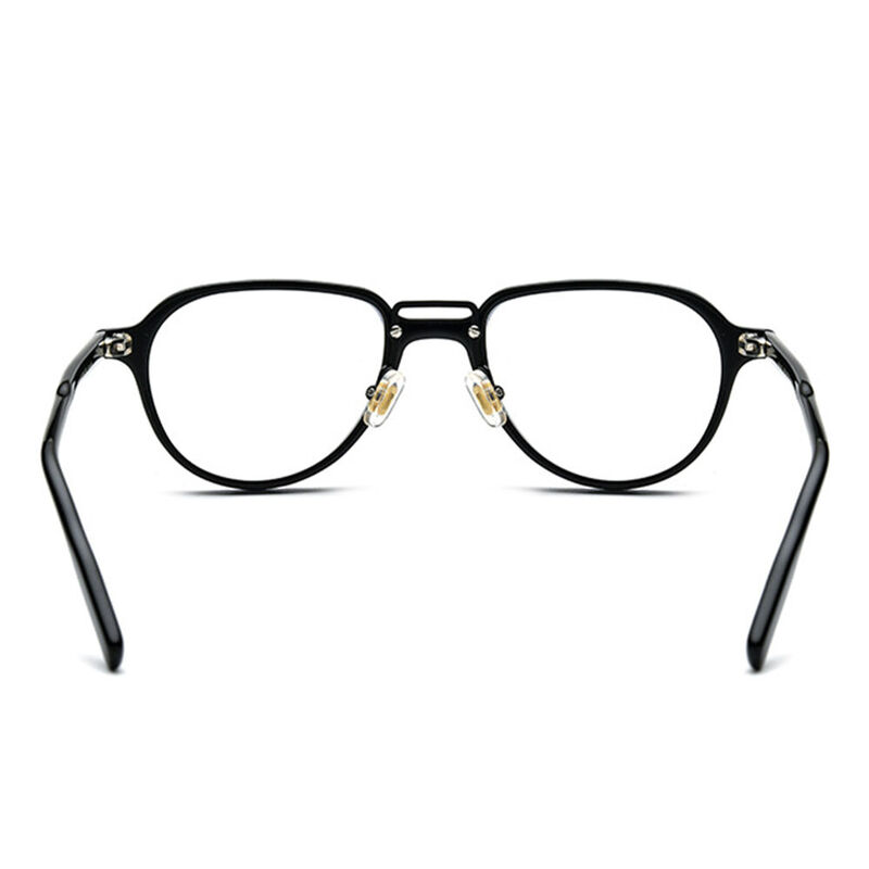 Prasil Oval Black Glasses